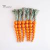Easter Wooden Carrot Beads String Wood Pendant Spring Home Party Decoration for Birthday Housewarming