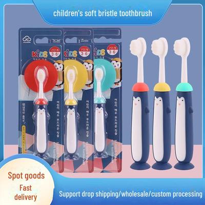 Cartoon Children's Toothbrush - Soft Bristle Training Brush for Ages 3-12