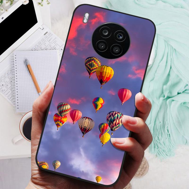 For Honor 50 Lite Case Black Cover Lion Wolf Silicone Soft Back Cases For Huawei Honor 50 Lite Pro Phone Case Protective Shell