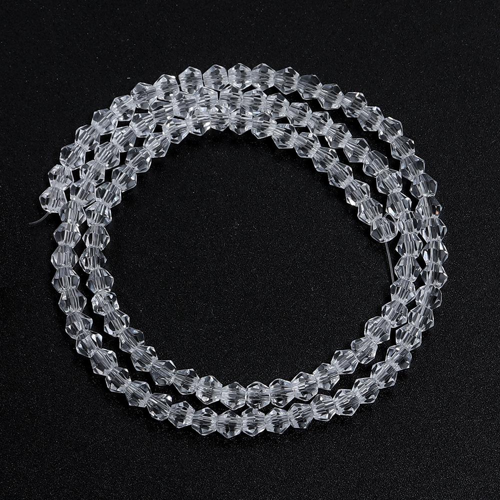 

1String 3/4/6/8/10mm Transparent AB Color Crystal Beads Round Square Loose Spacer Glass Beads For DIY Bracelet Necklace Jewelry