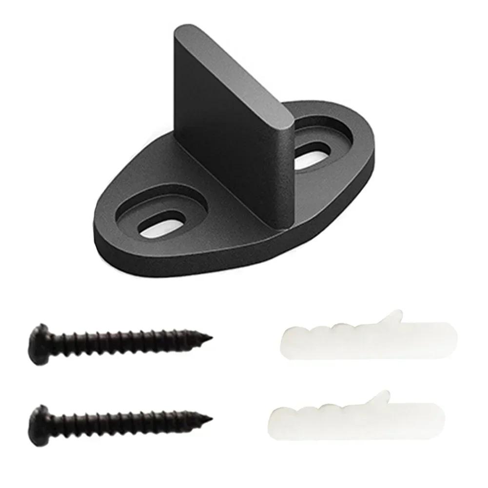 Sliding Barn Door Floor Guide With 2 Mounting Screws Wall Anchors Metal Ajustable Clip Bottom Track Guide Hardware Tool Parts