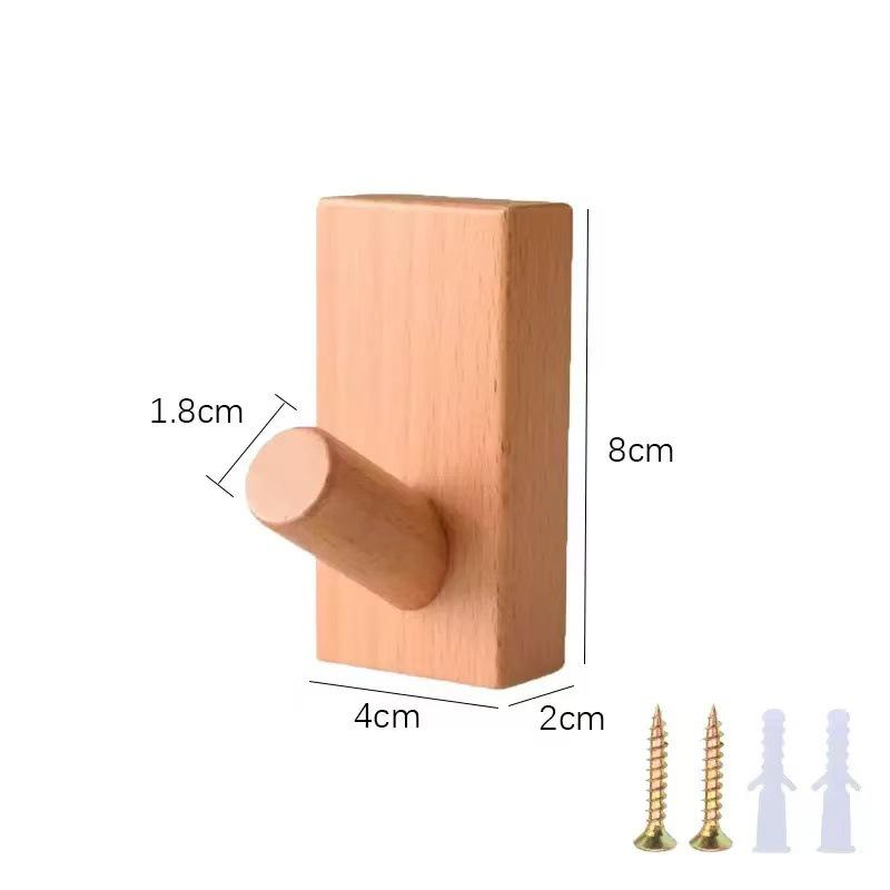 Walnut Solid Wood Coat & Hat Hook: Original Finish