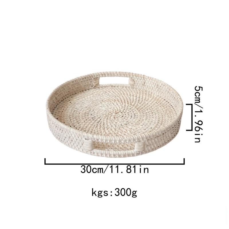 Handwoven Rattan & Bamboo Storage Basket