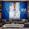 Nástěnná tapiserie Vlastní jméno Vzor Cristiano Ronaldo Personalizovaná tištěná látka Nástěnná dekorace