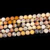 Natural Stone Crazy Lace Agate Bead Round Loose Spacer 4 6 8 10mm Beads For Jewelry Making Diy Necklace Bracelet Accessory 15"