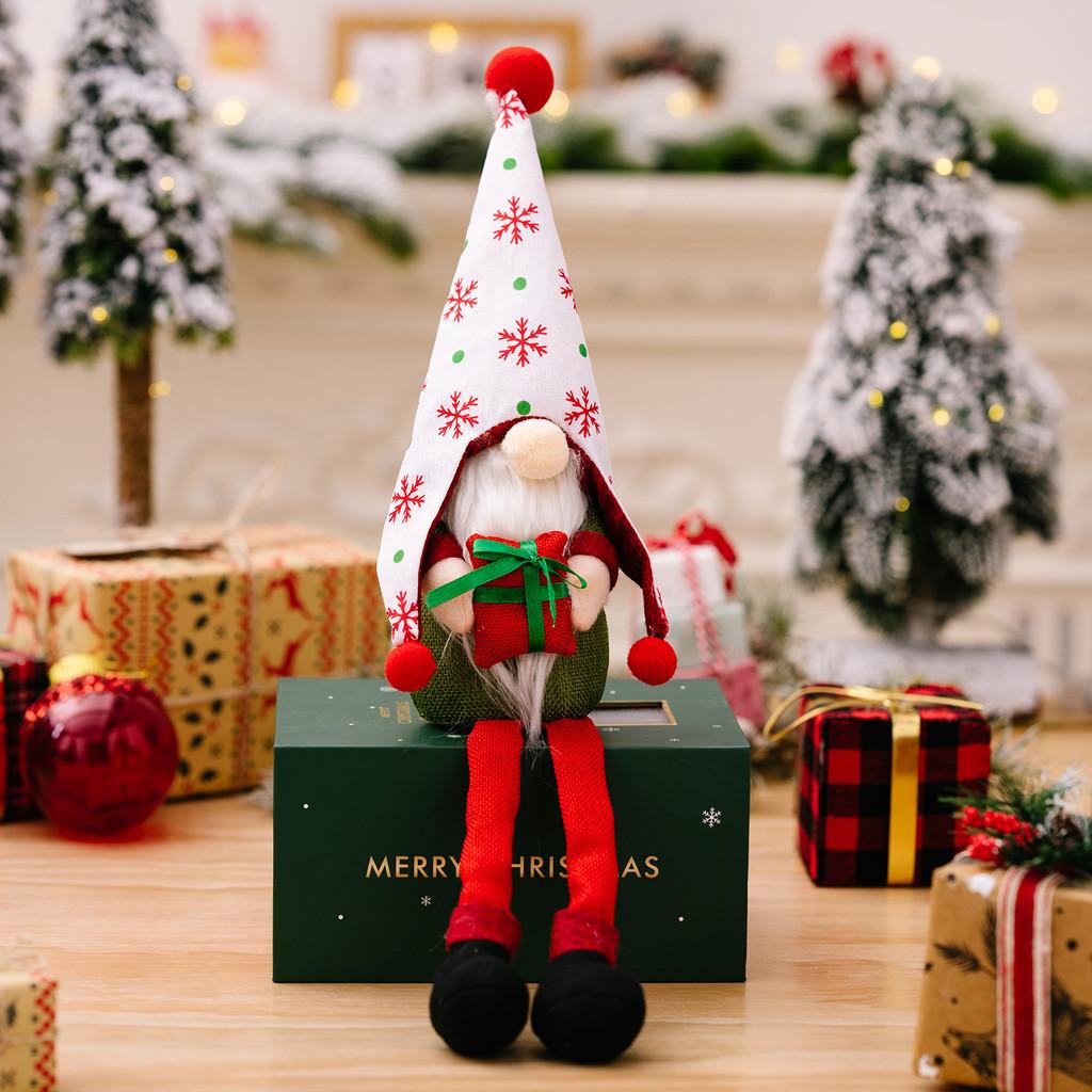 Hat Snowflake Enchanting Rudolph Doll With Gift Box Legs Ideal For Christmas Festivities