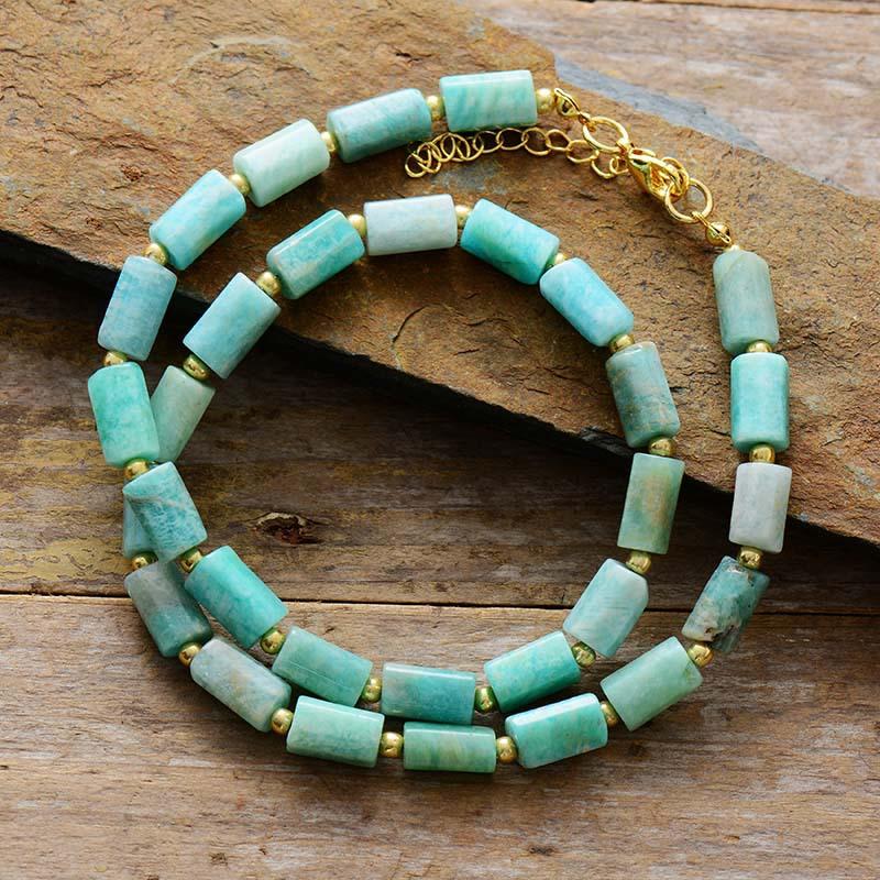 High Quality Fashion Light Luxury Simple Natural Stone Crystal Necklace Collarbone Chain Temu Jewelry