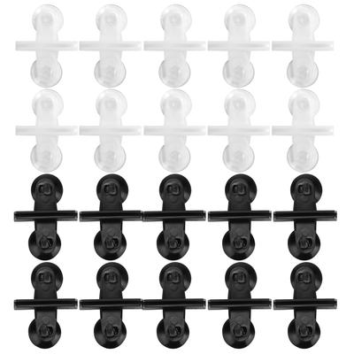Lot de 20 ventouses pour aquarium, couvercle en verre, séparateur, support à clip
