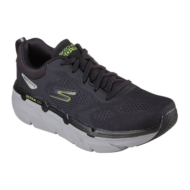 Skechers Max Cushioning Star Series Low Top Running Shoes Men running shoes Black 220068-BKLM