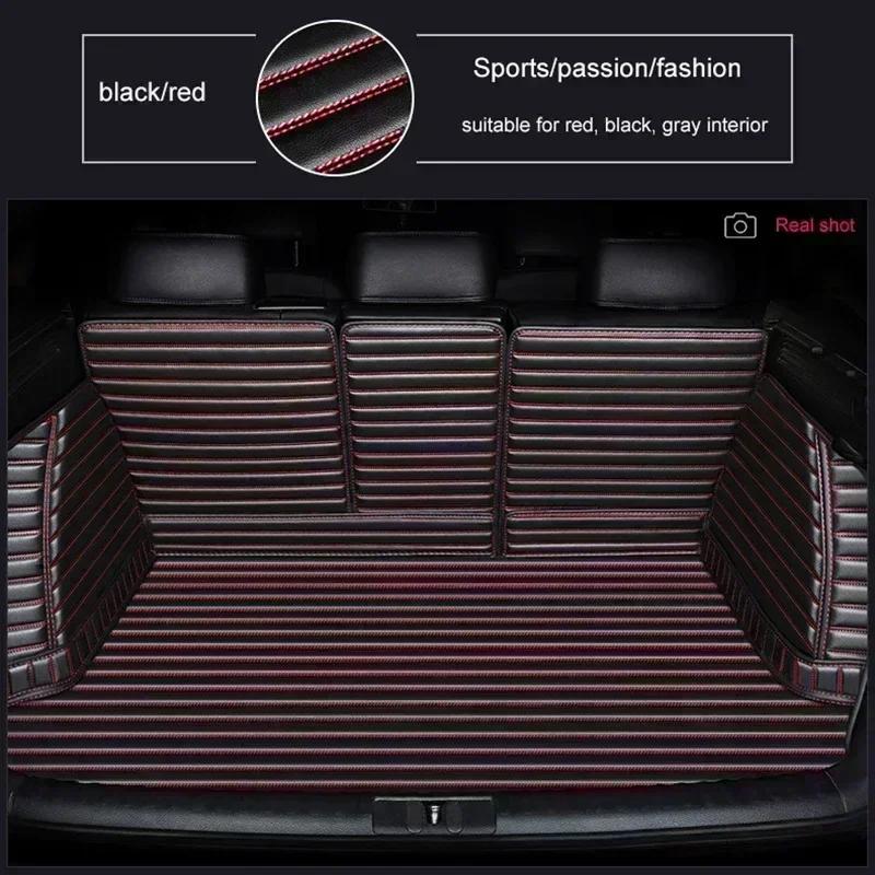 Customized Stripe 5D Full Coverage Car Trunk Mat for Hyundai Santa Fe 5 Seat 2013-2018 Santa Fe 2019-2022 7 Seat Car Accessories