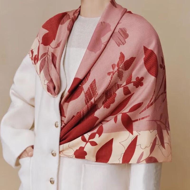 Wansli Double-Sided Printed Wool Scarf