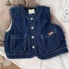Children Winter Autumn Kid Vest Denim Waist Coat Baby Sleeveless Jackets Outwear Toddler Girls Boys