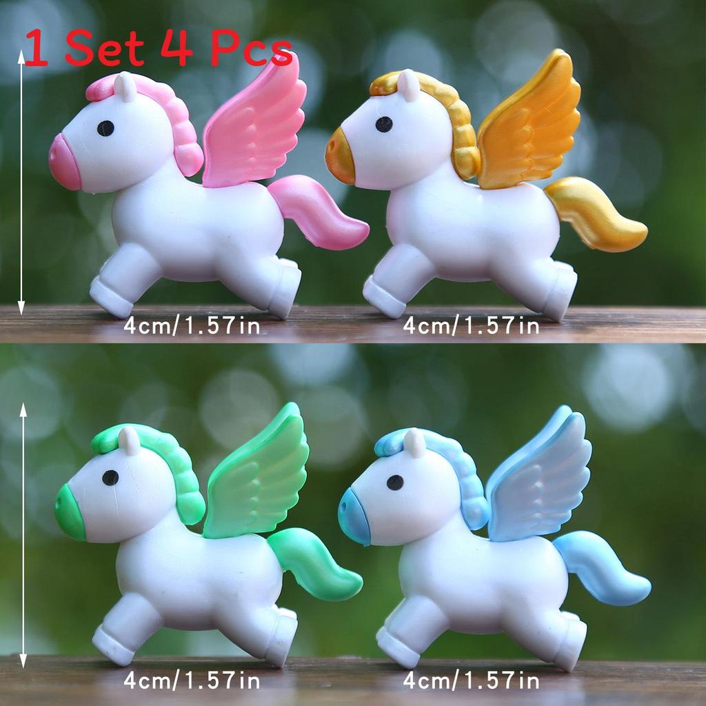 Unicorn Figurine Set Pvc Miniature Toys Creative Diy Collectible For Kids And Teens