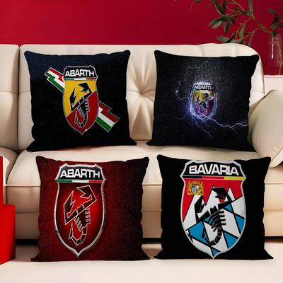 A-Abarth Logo Kissenbezug Cartoon Geschenk Kissenbezug Schlafzimmer Zuhause Sofa Stuhl Sitzdeko Kissenbezug