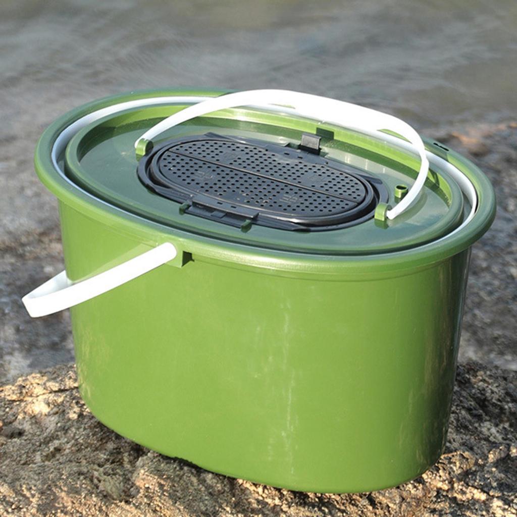 Fisherman Pizet Container Barrel Storage of Living Fish for Hiking, Gardening, Camping