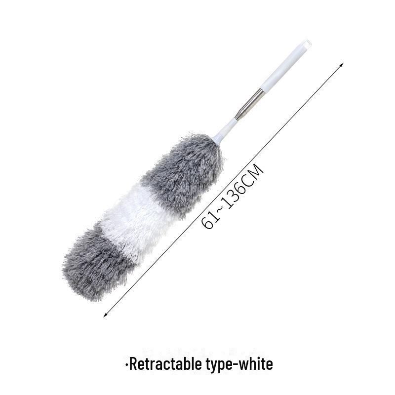 Zen Retractable Electrostatic Feather Duster for Household Dust and Bed Cleaning