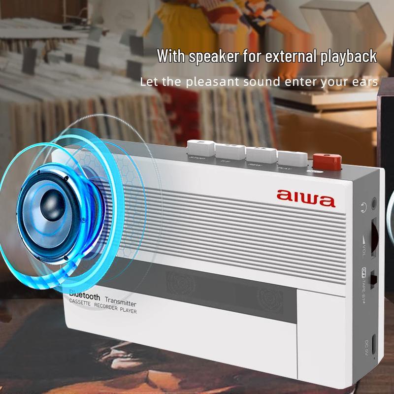Aiwa Retro 80s Style Portable Cassette Tape Player & Recorder