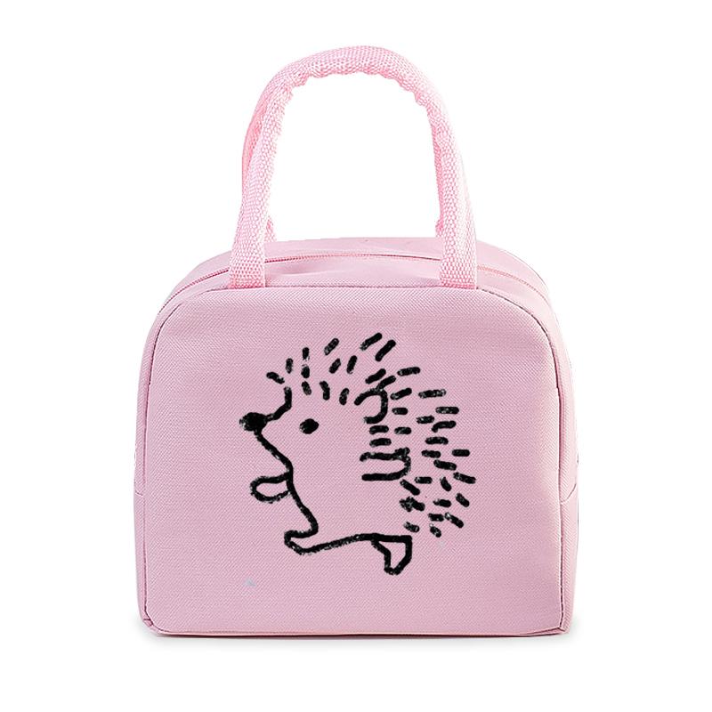 Bento Thermal Bag Dandelion Hedgehog Cartoon Print Women Insulation Portable Pouch Food Picnic Fresh Cooler Lunch Bag for Kids