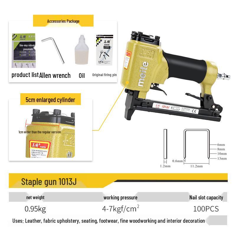 Meite Pneumatic Automatic Brad Nailer for Woodworking and Home Decoration