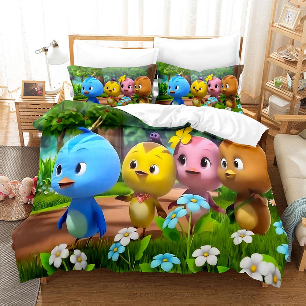 Duvet Cover The Little Pheasants 3D Exquisite Cartoon Digital Print Bedding Set Comforter Bed Youth Home Decor Kids Boys Gift