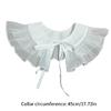 Ruffle Trim Lace Faux Collar Decorative Collar for Blouse Skirt Removable False Collar Adjustable Shawl All Matching