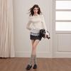 UNIFREE Off-Shoulder Knit Pullover Top