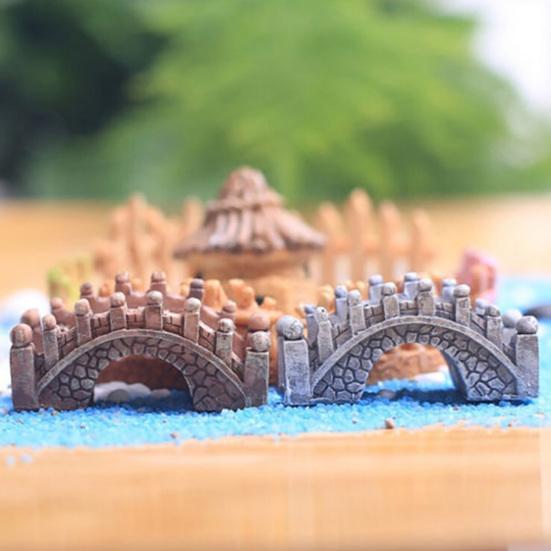 2Pcs Retro Arch Bridge Fish Tank Aquarium Micro Landscape Miniature Ornaments