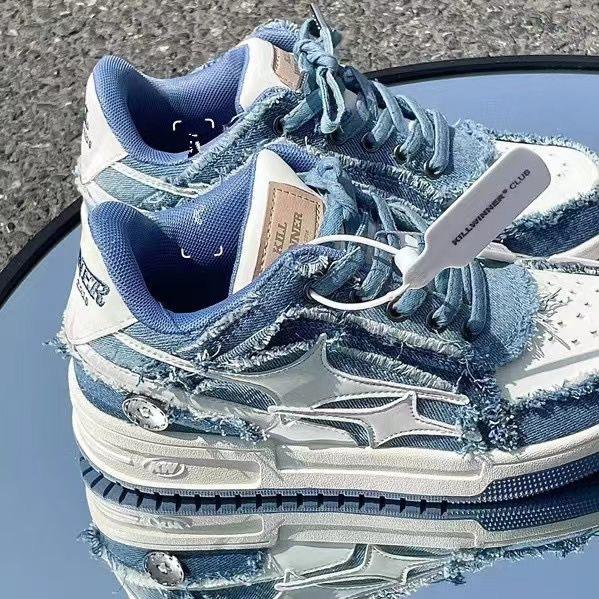 

Обувь Guochao star, ретро-обувь на платформе для пар, 2024, дышащая обувь, универсальная нишевая мужская и женская белая обувь 39