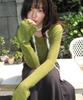 RONRON Sheer Wavy Boat Neck Knit Olive
