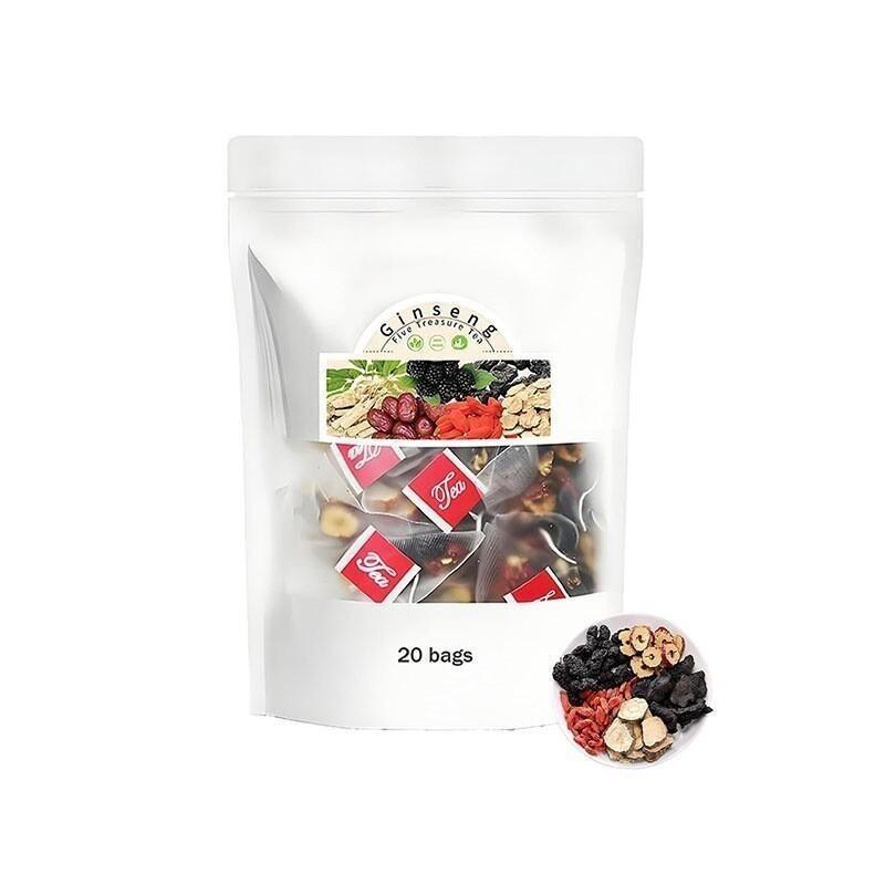 

Премиальный травяной чай «Пять сокровищ с женьшенем» для поддержания жизненной силы организма