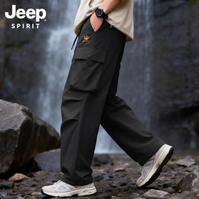 JEEP SPIRIT Men's Loose Straight Cargo Pants