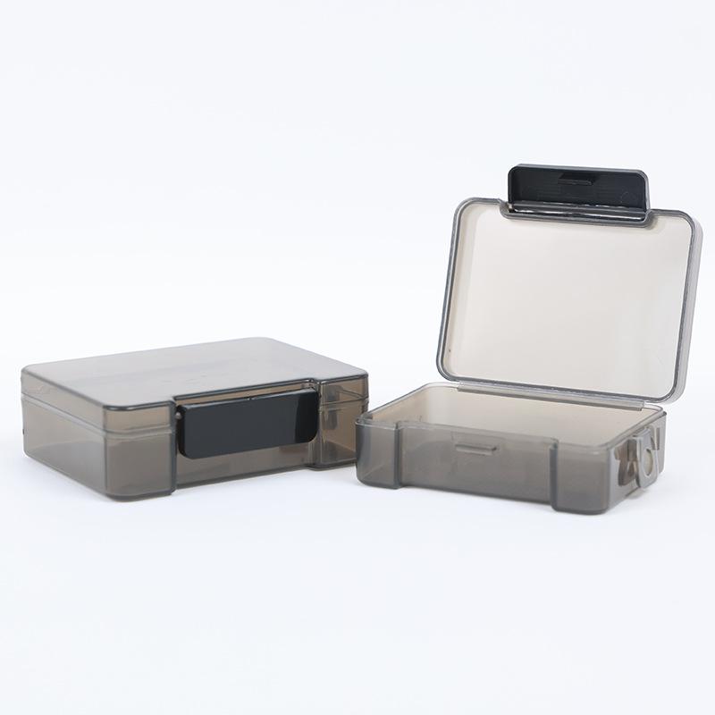 100pcs Plastic Simple Rectangular Box With Lid Plastic Flip Lid Storage Box For Pills Household Storage Organizer Case