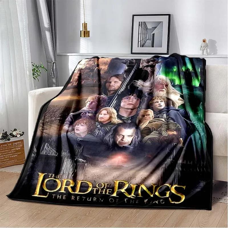 2025 New Fashionable L-Lord of the Rings Printed Blanket Hotel Office Comfortable Warm Sofa Bed Soft Blanket Gift Picnic Blanket