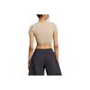 adidas Originals Essentials Rib Washed Round Neck Sports Slim Fit Fashion Short Sleeve Regular T-Shirt Women Tops JW3577