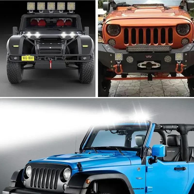 1pcs 12V Work Light LED Running Lights Bar Offroad 4X4 Spotlight For Jeep Truck Car Motorcycle Tractor SUV ATV LED Headlights