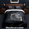 Set Biancheria da Letto Design Camion Uomo 1 Copripiumino + 2 Federe Morbido Traspirante Biancheria da Letto per la Casa