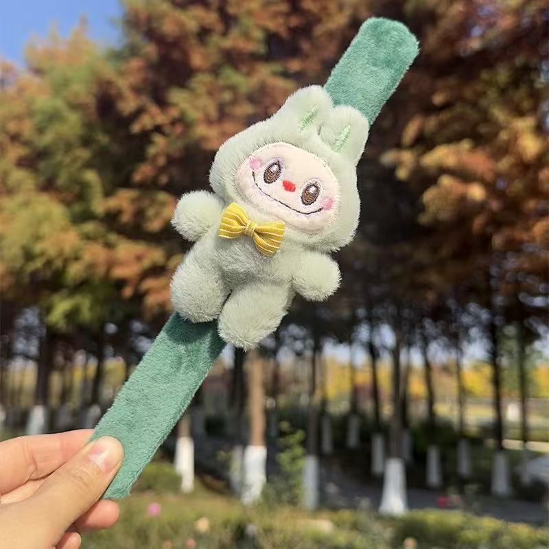 Cartoon Labubu Slap Snap Wrap Wristband Bracelet Cute Funny Toys Children Hand Ring Decoration