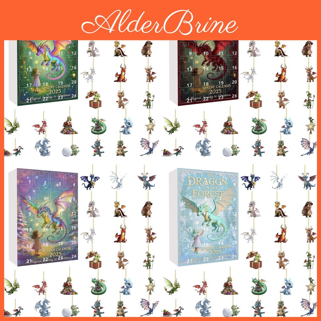 Dragon Forest Christmas Countdown Calendar Acrylic Wall Decor For Holiday Gifts