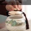 Chinese National Style Ceramic Tea Caddy