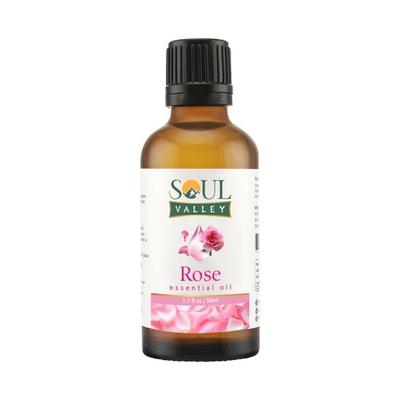 Soul Valley Pure and Natural 50 ML Rose Essential Oil.Perfect for Aromatherapy, Skincare, and DIY Beauty Products.