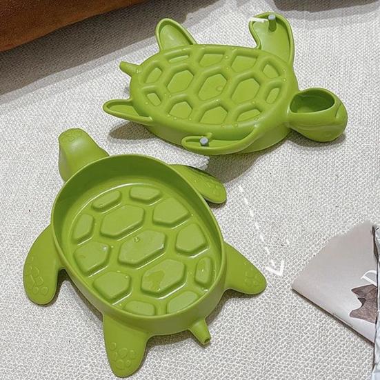 1/2Pcs Tortoise Soap Dish PP Material Soap Holder Shower Bathroom Kitchen Anti-Slip Soap Tray Home Decor