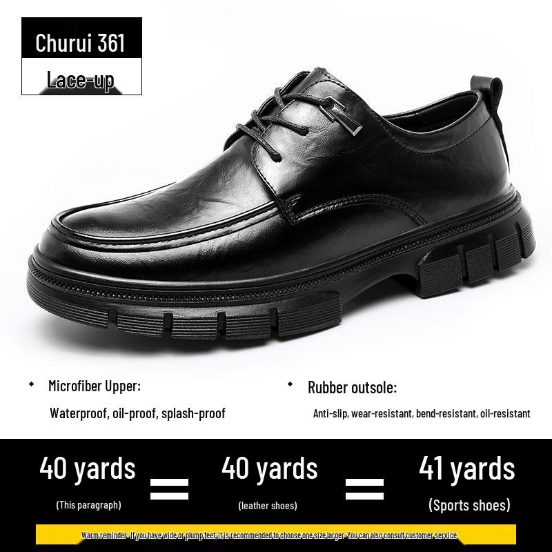 Мужская водонепроницаемая нескользящая дышащая кожаная обувь для кухни Churui