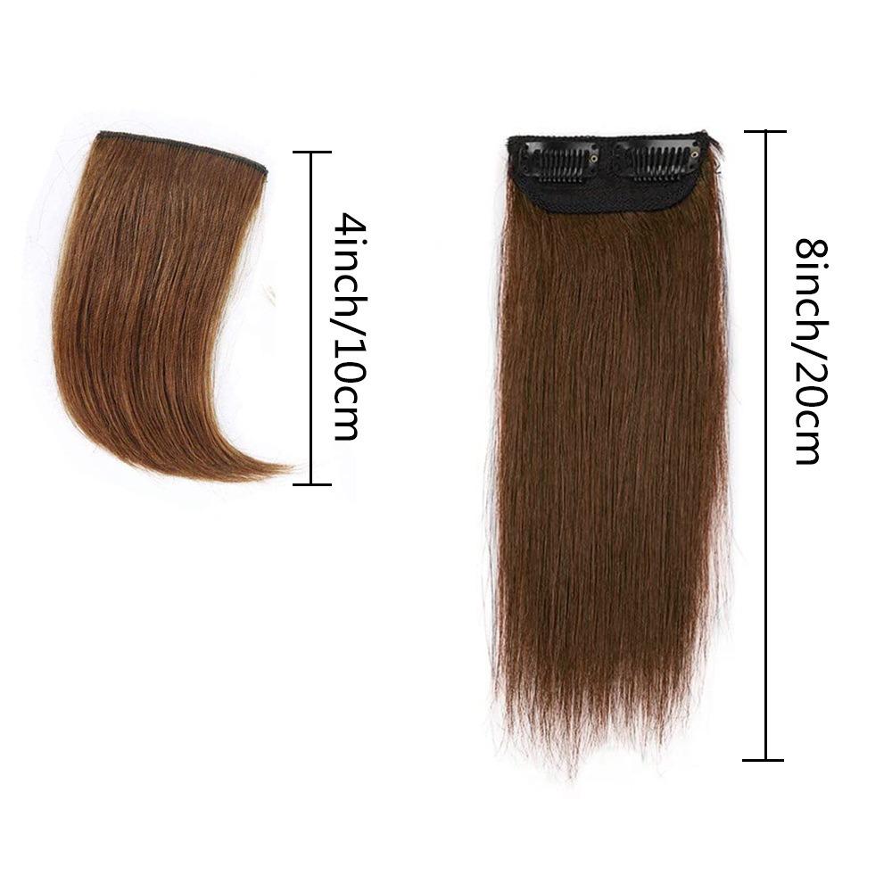 Additional Invisible and Seamless Synthetic Hair Extensions On Both Sides of the Head