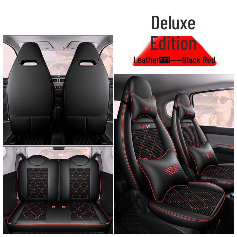 TR Custom Leather Seat Cover for Wuling MINIEV - Full Wrap, All-Season Cushion