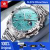 OLEVS 3618 Mens Watch Original Brand Waterproof Luminous Quartz Wristwatch Watch For Man Multifunctional Chronograph With Box