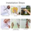 No Glue Privacy Window Film Static Cling  Decorative Landscape Painting Window Treatments Window Sticker
