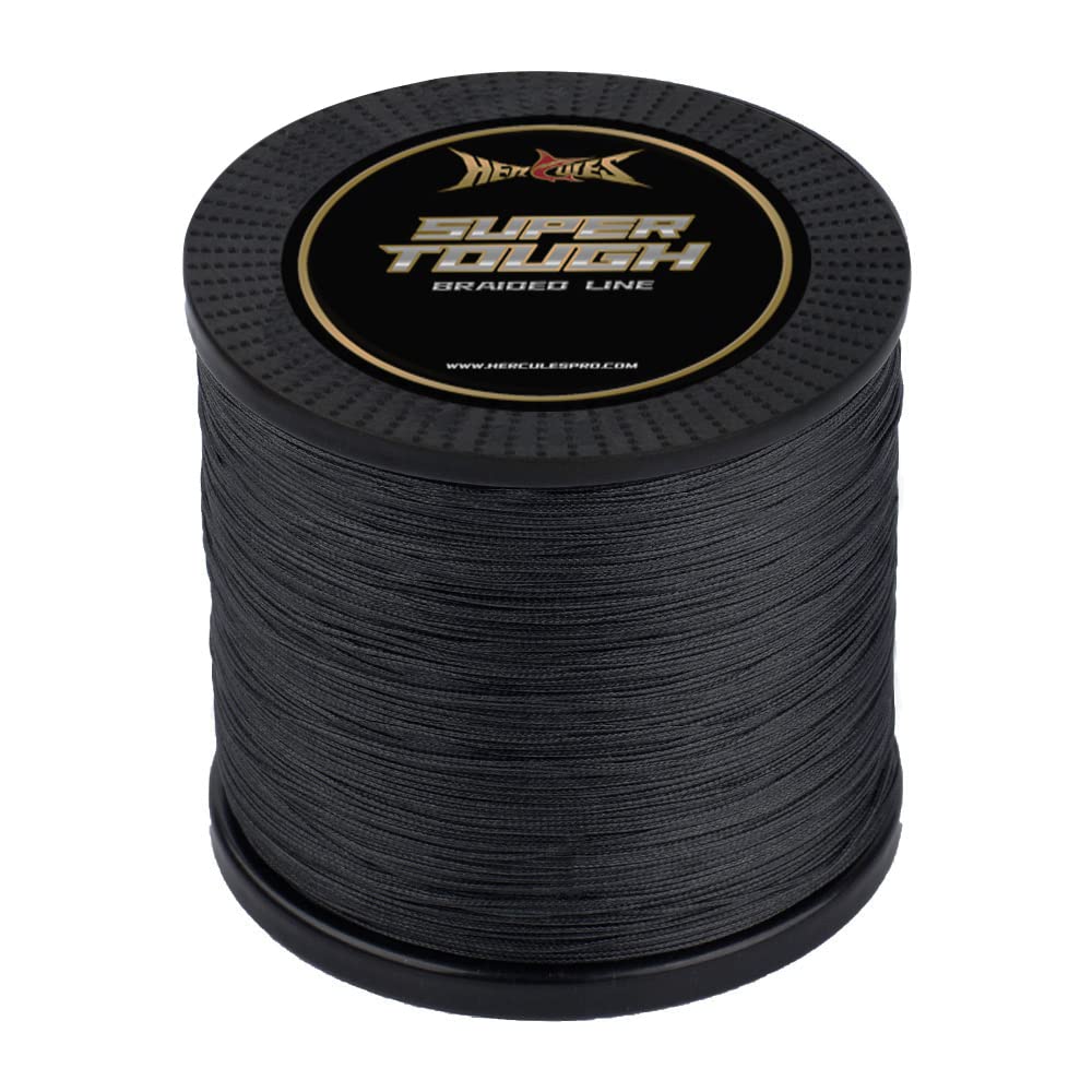 

HERCULES PE Fishing 914m Line, 4-Strand Braid, Black, 10lb, 1000yds, чёрный