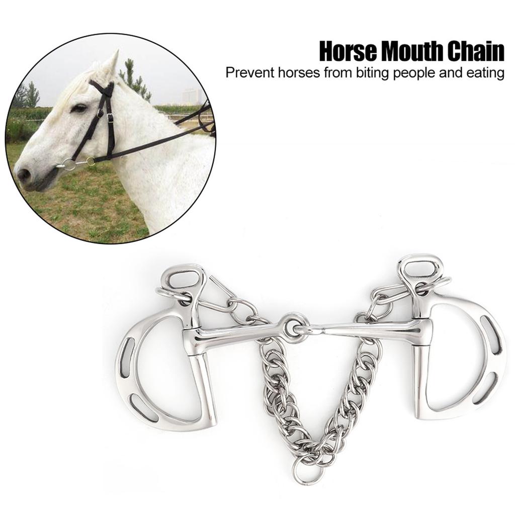 Stainless Steel kimberwicke Bit Solid Jointed Mouth Horse Chewing Mouth Roller(125mm)