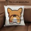 2D Cute Corgi Designs: Front & Rear Views Pillow Covers Pattern Cushion Cover Suitable For Sofa Bedroom Car Pillow Cover