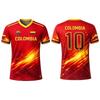 Colombia Flag 3D Printed Jersey Summer Outdoor Sports Breathable Short-sleeved Football Training Top Unisex Casual V-neck Tee